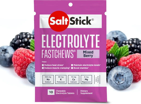 SaltStick Electrolyte Fastchews Mixed Berry 10 жулими таблетки
