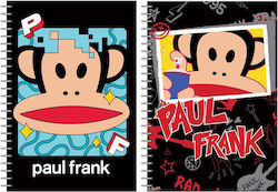 Paul Frank Spiral Notebook Ruled B5 70 Sheets Multicolour