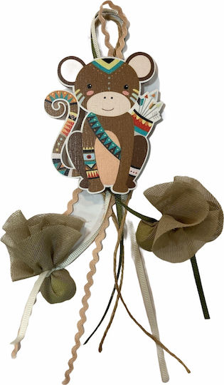 Christening Favor with Magnet made of Wood