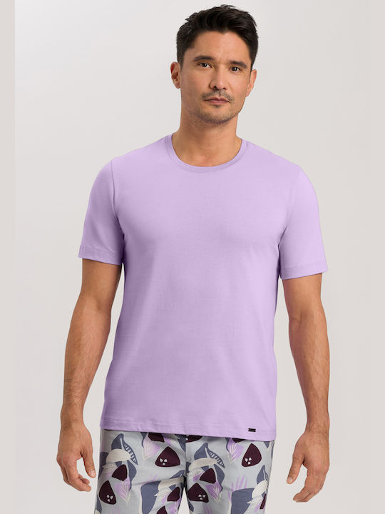 Hanro Men's Short Sleeve T-shirt Purple