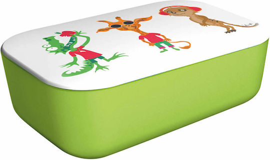 Chic Mic Cutie De Prânz Din Plastic Verde Cu Compartimente 19x12.5cm