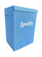 Chios Hellas 31542 Blue Fabric Collapsible Laundry Basket with Cap 40x30x50cm Blue