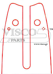 Visco Parts 16 SW-43SR Λάμα Αλυσοπρίονου 40cm (16") για Αλυσίδα με Βήμα 3/8"LP, Πάχος Οδηγών .043"-1.1mm & Αριθμό Οδηγών 55Ε