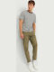 Herrenhosen Chino Elastisch Regulär Fit Khaki