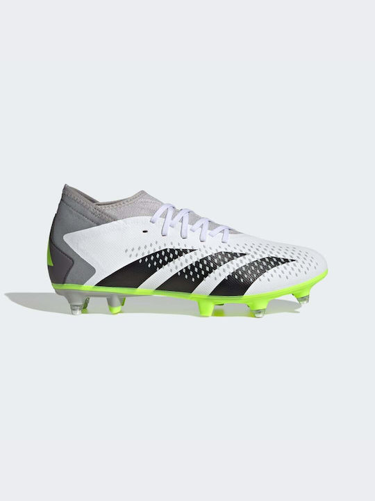 Adidas Accuracy.3 SG Χαμηλά Ποδοσφαιρικά Παπούτσια με Τάπες Cloud White / Core Black / Lucid Lemon