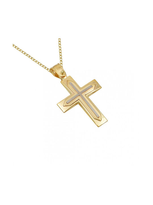 Men's Gold Cross 14K with Chain