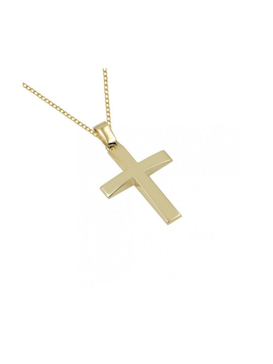 Men's Gold Cross 14K with Chain