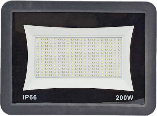 Jortan Στεγανός Προβολέας LED 200W Ψυχρό Λευκό 6500K IP66