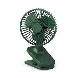 USB Office/Home Clip-On Fan Green