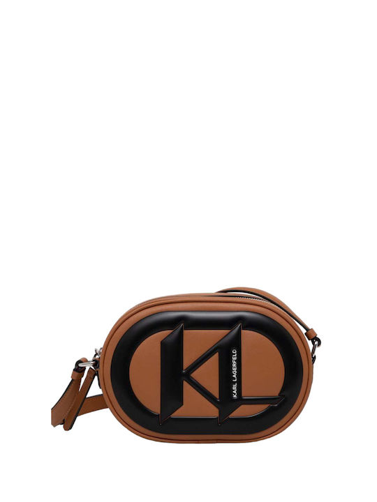 Karl Lagerfeld Leather Women's Bag Crossbody Brown