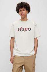 Hugo Boss Ανδρικό T-shirt Κοντομάνικο Μπεζ