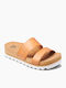 Cushion Flache Sandalen für Damen in Beige Farbe