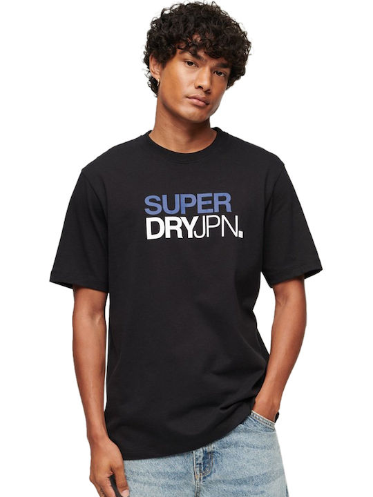 Superdry Men's Athletic T-shirt Short Sleeve Black