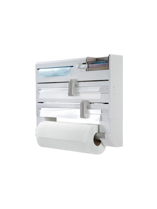 Aria Trade Wall Mounted Plastic Roll Dispenser White 38x6.5x30.5cm AT0000729