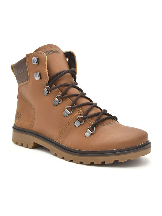 Leather Women's Ankle Boots Brown