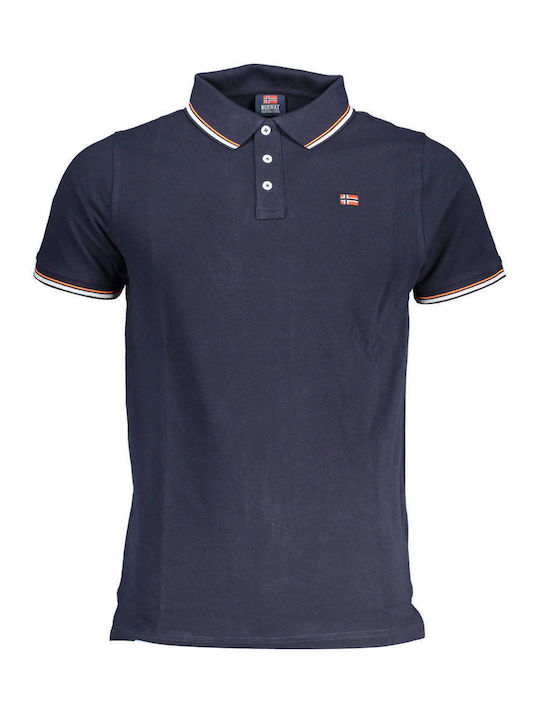 Squola Nautica Italiana Herren Kurzarmshirt Polo Blau