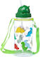 Puckator Plastic Kids Water Bottle with Straw Green 450ml