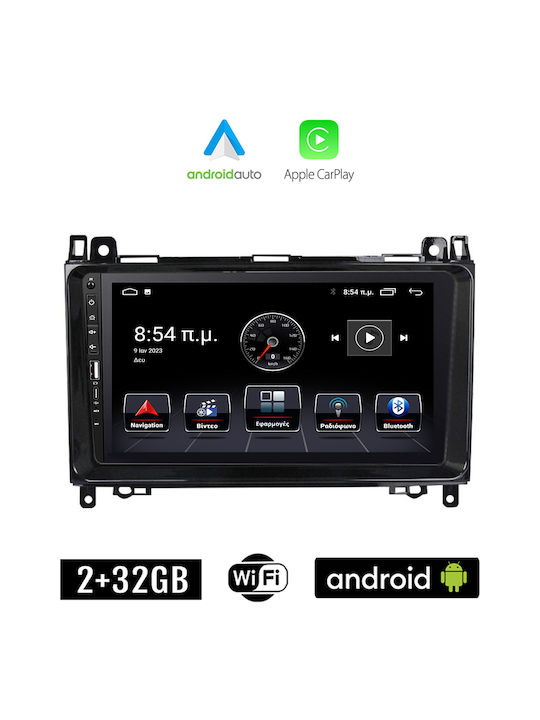 Kirosiwa Sistem Audio Auto pentru Mercedes-Benz Clasa B (W245) 2005-2012 (Bluetooth/USB/WiFi/GPS/Apple-Carplay/Android-Auto) cu Ecran Tactil 9"