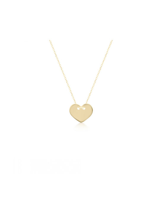 Chrilia Necklace with design Heart from Gold 14K