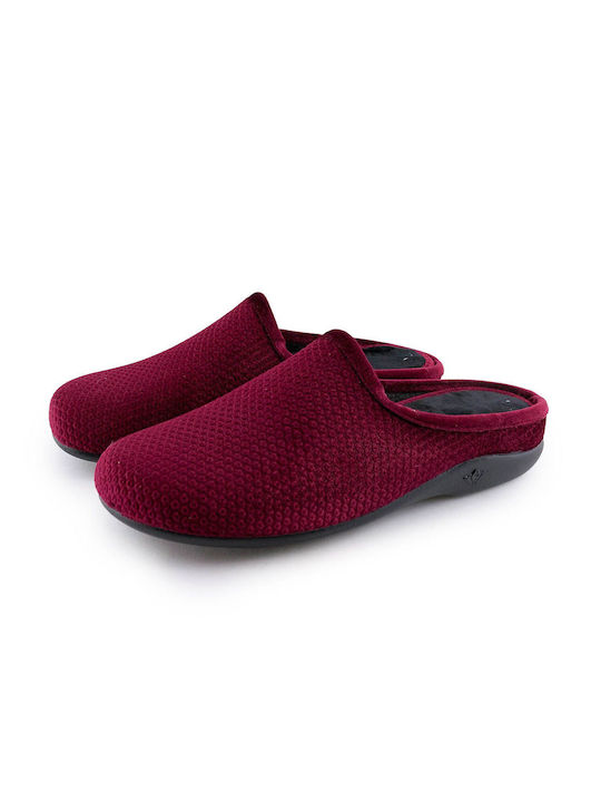 Adam's Shoes Papuci de casă pentru femei de iarnă în Burgundy culoare