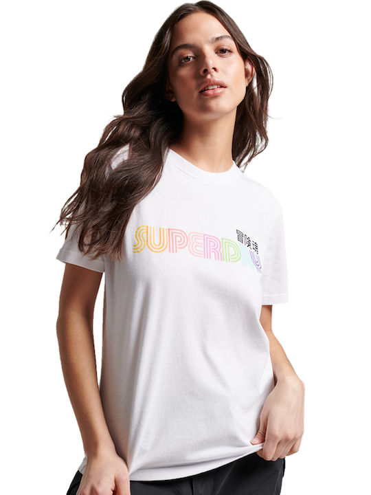 Superdry Γυναικείο T-shirt Λευκό