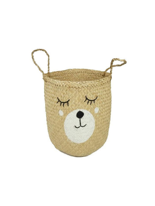 Next Boho Decorative Basket Wicker with Handles Brown 35x35x37cm