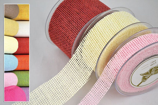 Kappa Decor Burlap Ribbon Yellow 25mm 9.2m 1pcs