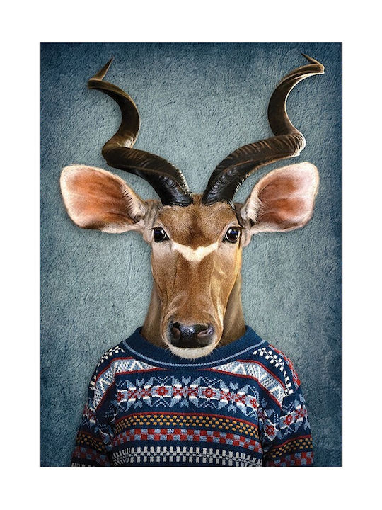 Walls Poster Deer With Sweater 15x20cm