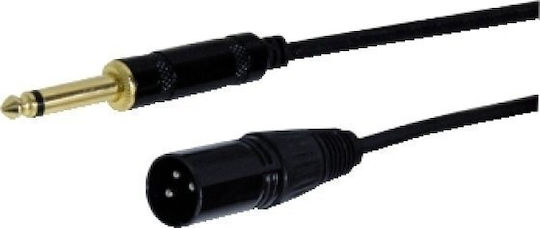 GBC Cable XLR male - 6.3mm male Μαύρο 10m 14.1701.10