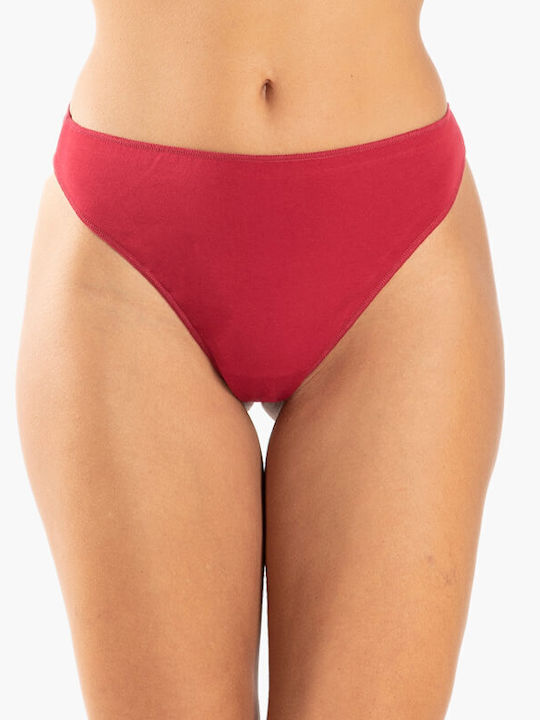 A.A UNDERWEAR Cotton Women's String Burgundy