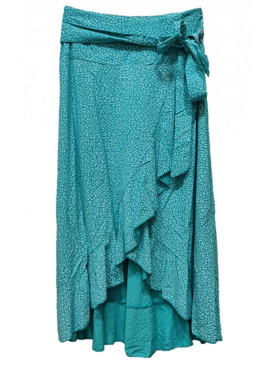 DeFacto Midi Envelope Skirt in Turquoise color