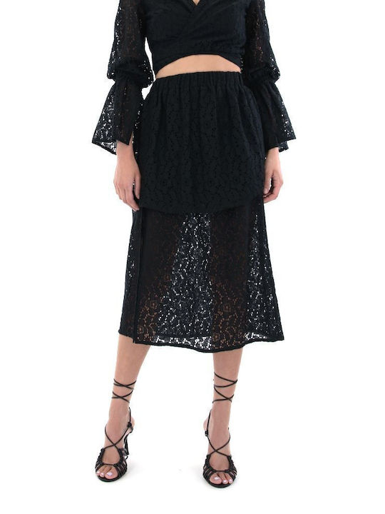 Nadia Rapti Midi Skirt in Black color