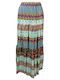 Women's Maxi Skirt Summer Pleated Pleated Summer Skirt Colorful Floral With Elastic Birtellia Fame SKG / Colorful