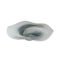 HFA Round Glass Decorative Platter Gray 35x35x8cm