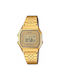 Casio Vintage Digital Uhr Automatisch mit Gold Metallarmband