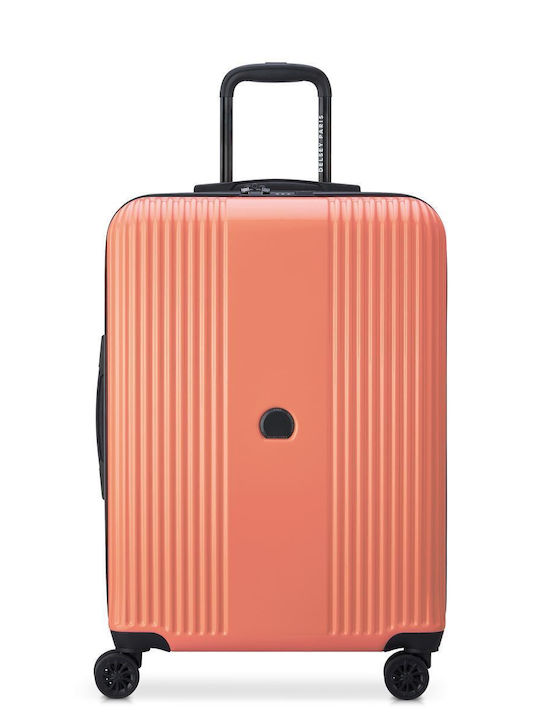 Delsey Ophelie Medium Hard Suitcase Coral Pink ...