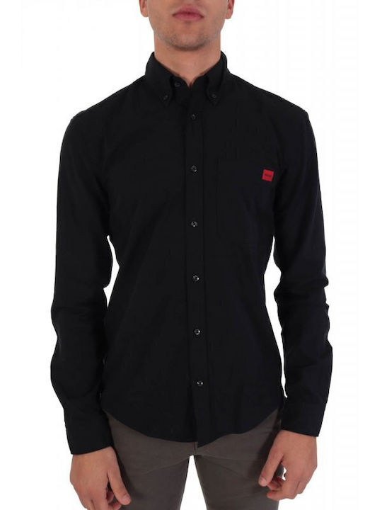 Evito Long Sleeve Shirt Narrow Fit Floral Black