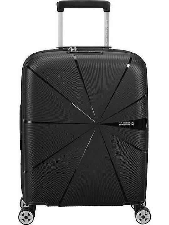 American Tourister Starvibe Cabin Travel Suitcase Hard Black with 4 Wheels Height 55cm 146370-1041