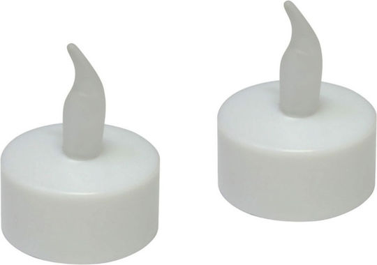 2 Dekorative Lampe Teelicht Weiß