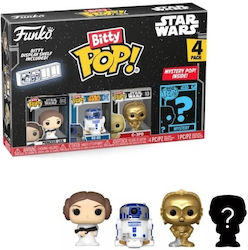 Funko Bitty Pop! Filme: Războiul Stelelor - Princess Leia, R2-D2, C-3PO & Mystery 4-Pack Chase