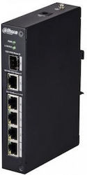 Dahua PFS3106-4P-60 Negestionat L2 PoE+ Switch cu 4 Porturi Gigabit (1Gbps) Ethernet