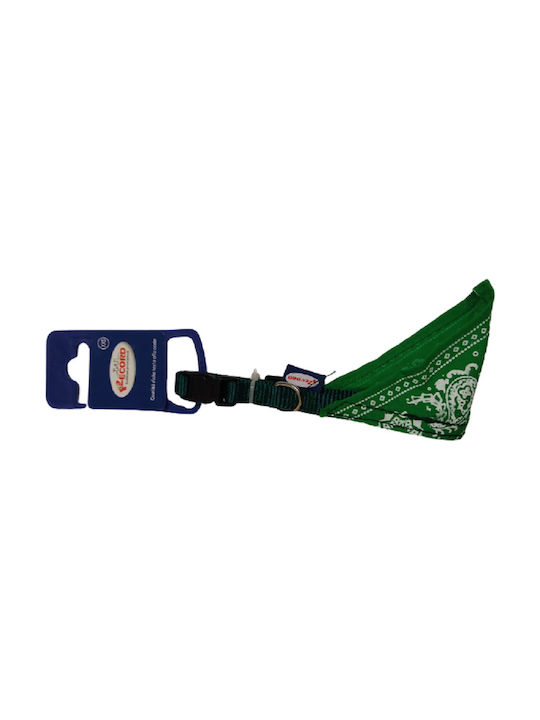 Record Dog Collar with Bandana 30cm XXSmall Green