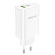 Borofone Charger Without Cable with USB-A Port and USB-C Port 65W Power Delivery Whites (BN10)
