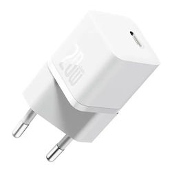 Baseus Încărcător Fără Cablu GaN cu Port USB-C 20W Livrarea energiei / Încărcare rapidă 5.0 Albς (GaN5 1C)