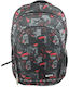 +Efo 4zip Schulranzen Rucksack für Junior High-High School mit Flaschenhalter Rot 30lt 31 x 22 x 44cm