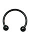 Poco Loco Steel Black Barbell Earring