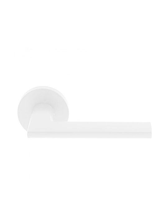 Zogometal Πόμολο WC με Ροζέτα Ζεύγος Λευκό