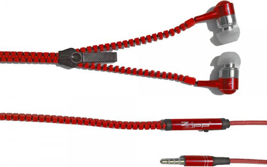 ZZiPP ZZACC1RS In-ear Handsfree με Βύσμα 3.5mm Κόκκινο