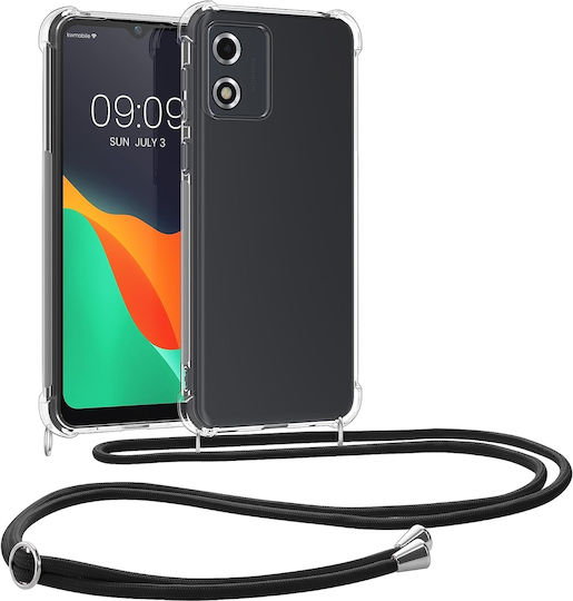 KWmobile Back Cover Silicone with Strap Transparent (Moto E13)