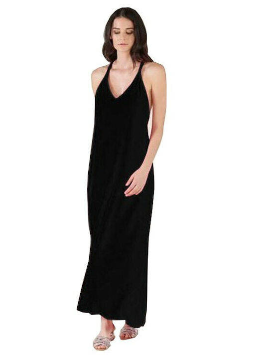 Silvian Heach DRESS Καλοκαιρινό Maxi Φόρεμα Μαύρο